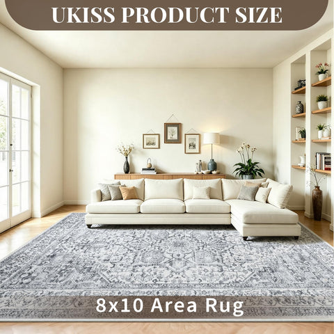 UKISS washable rug reduces shedding for cleaner surroundings in homes with kids and pets.