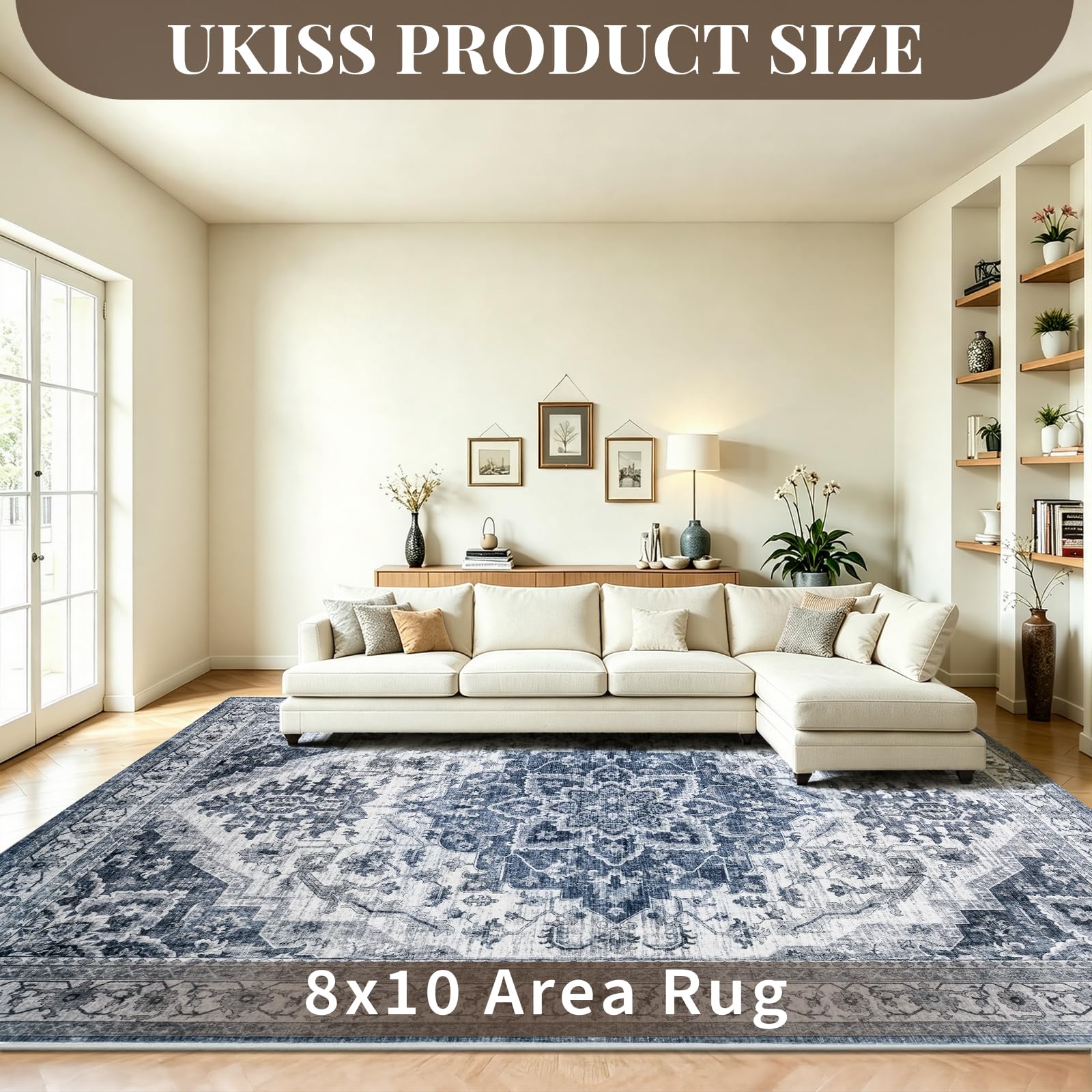 UKISS rug features low-pile, non-shedding design to minimize fuzz