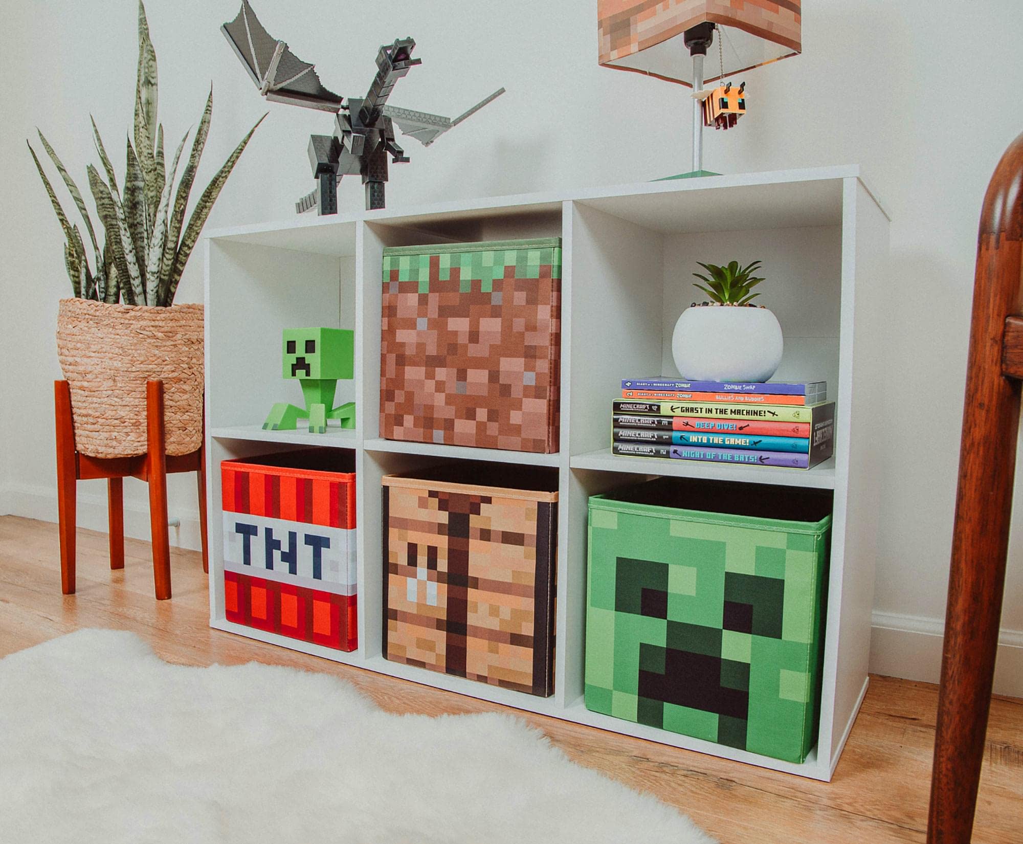Ukonic Minecraft Crafting Table storage bin for decor and storage