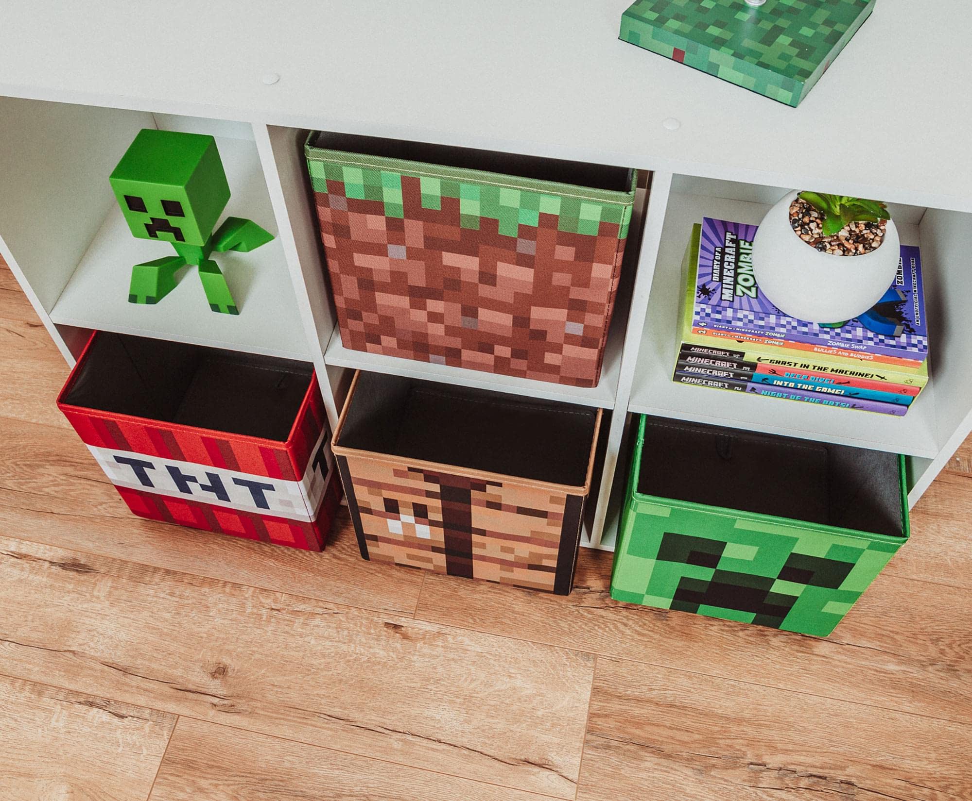 Ukonic Minecraft storage cubes wall decor display with game flair