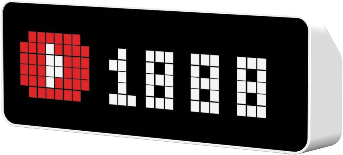 ULANZI TC001 pixel clock display emits vibrant colors for a stylish gaming room.