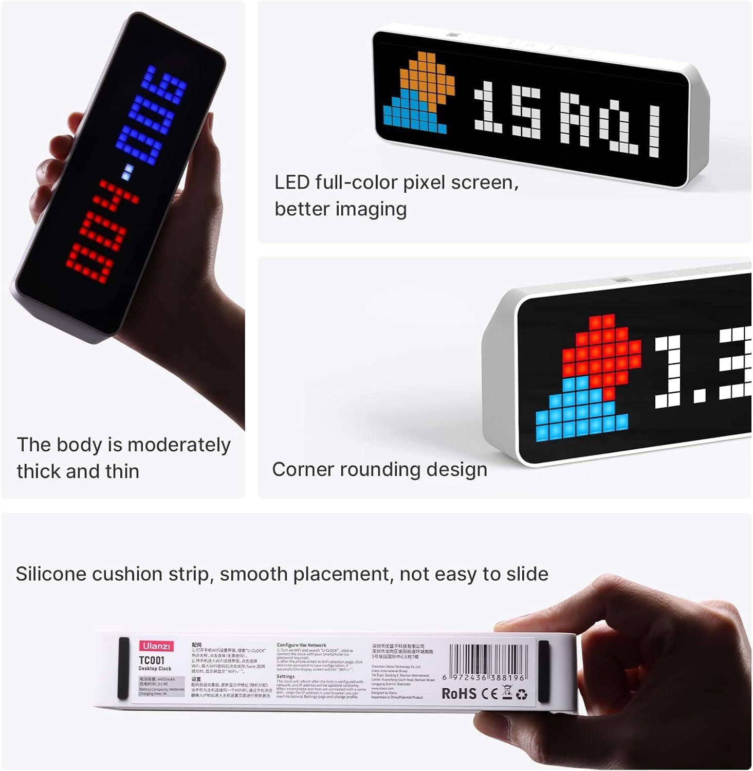 ULANZI TC001 Pomodoro timer helps structure study or work sessions.