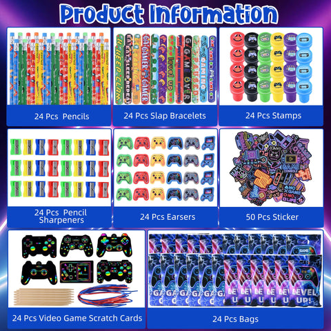 Ulema video game pencils ideal for party favors or everyday schoolwork