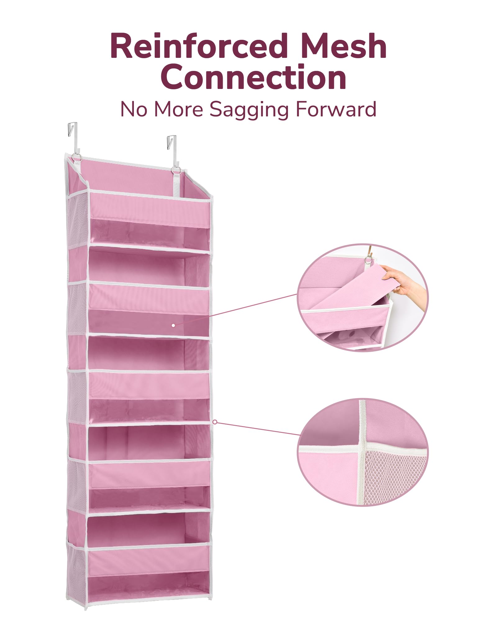 ULG pink hanging storage in a child’s room setup