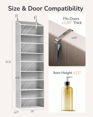 ULG organizer showing ten mesh side pockets for small items and bottles.