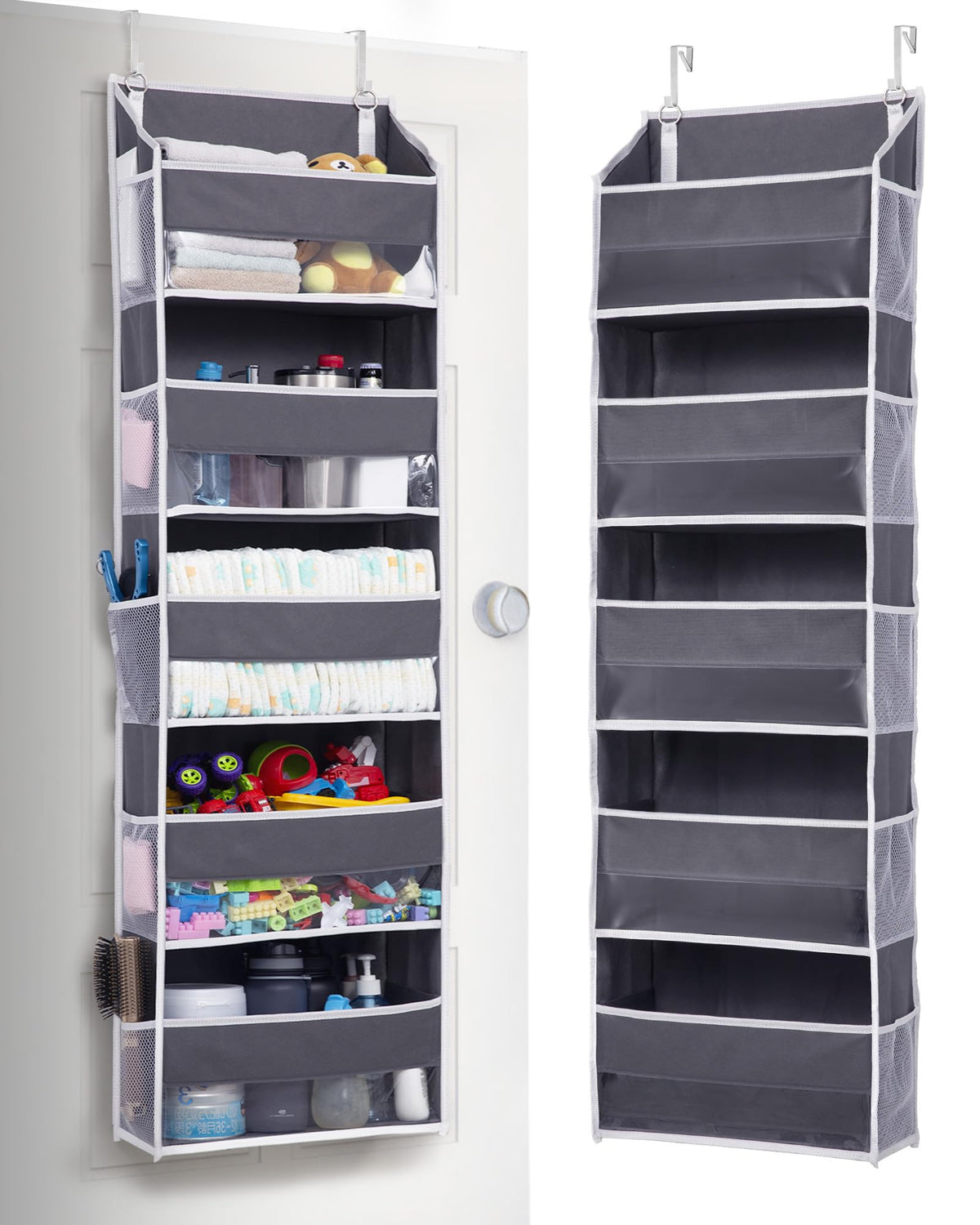 ULG over door organizer with five large pockets keeps toys and clothes tidy