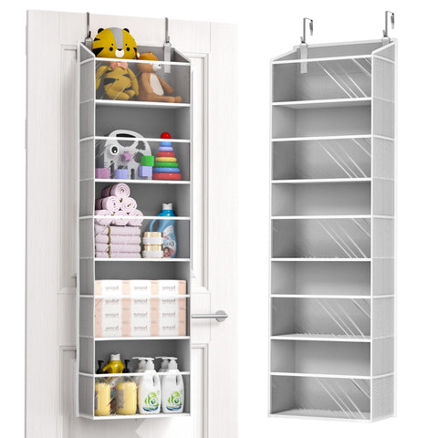 ULG over door organizer with five large pockets for nursery storage and closet organization.