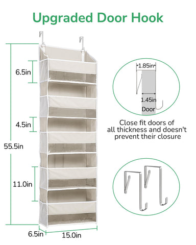 ULG over door organizer clear window lets you see contents at a glance.