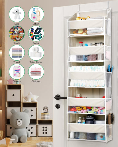 ULG over door organizer reinforced edges prevent deformation under load.