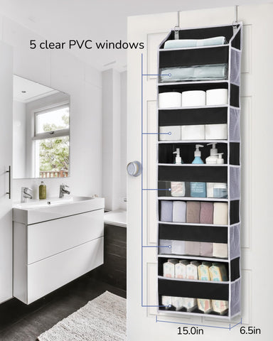 ULG door organizer showing ten side pockets for small items and toys
