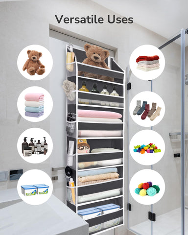 ULG over-the-door organizer ideal for bedrooms, bathrooms, pantries.
