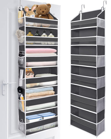 ULG over-the-door organizer front view with six large pockets for easy access.