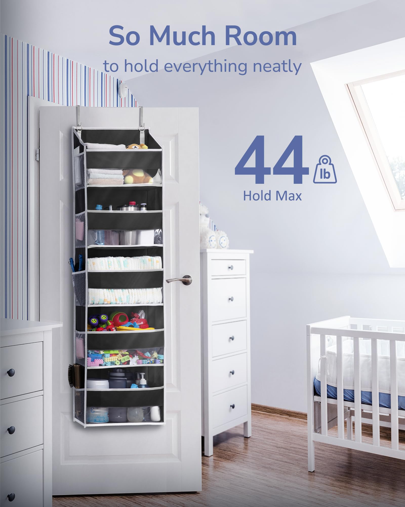 ULG door organizer mounted on a door for space-saving storage
