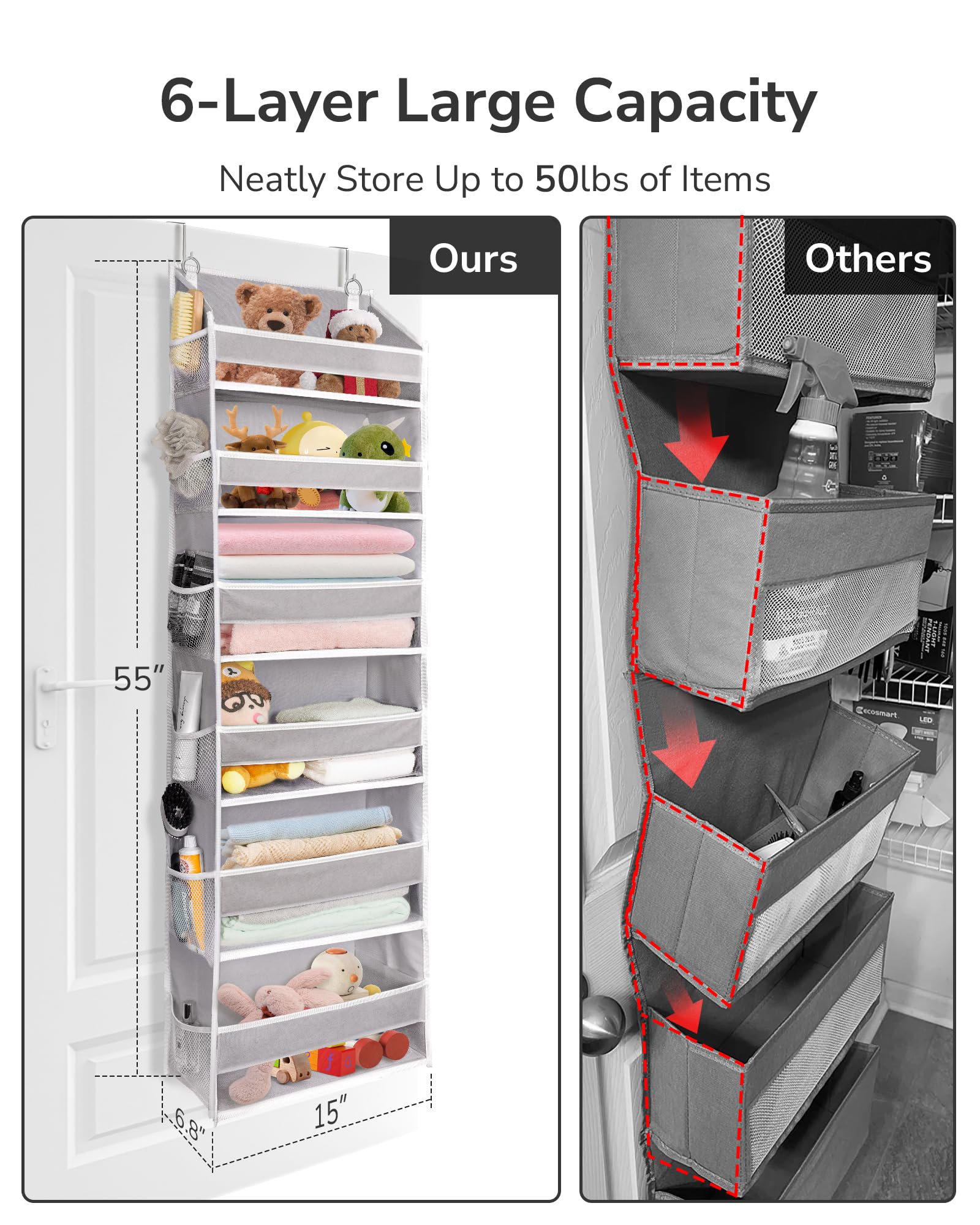 ULG mesh pockets add extra storage for cosmetics and gadgets