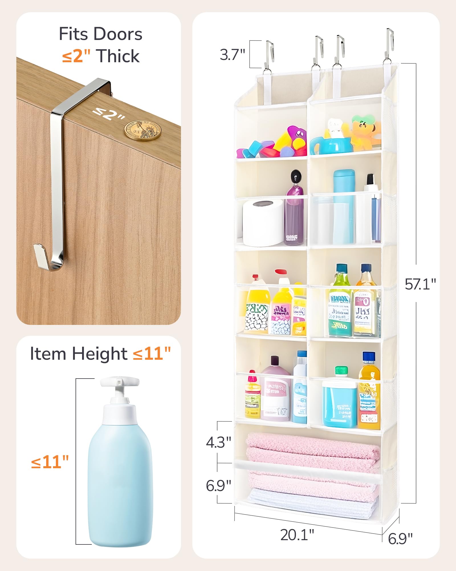 ULG pantry organization use-case with accessible door-hanging storage.