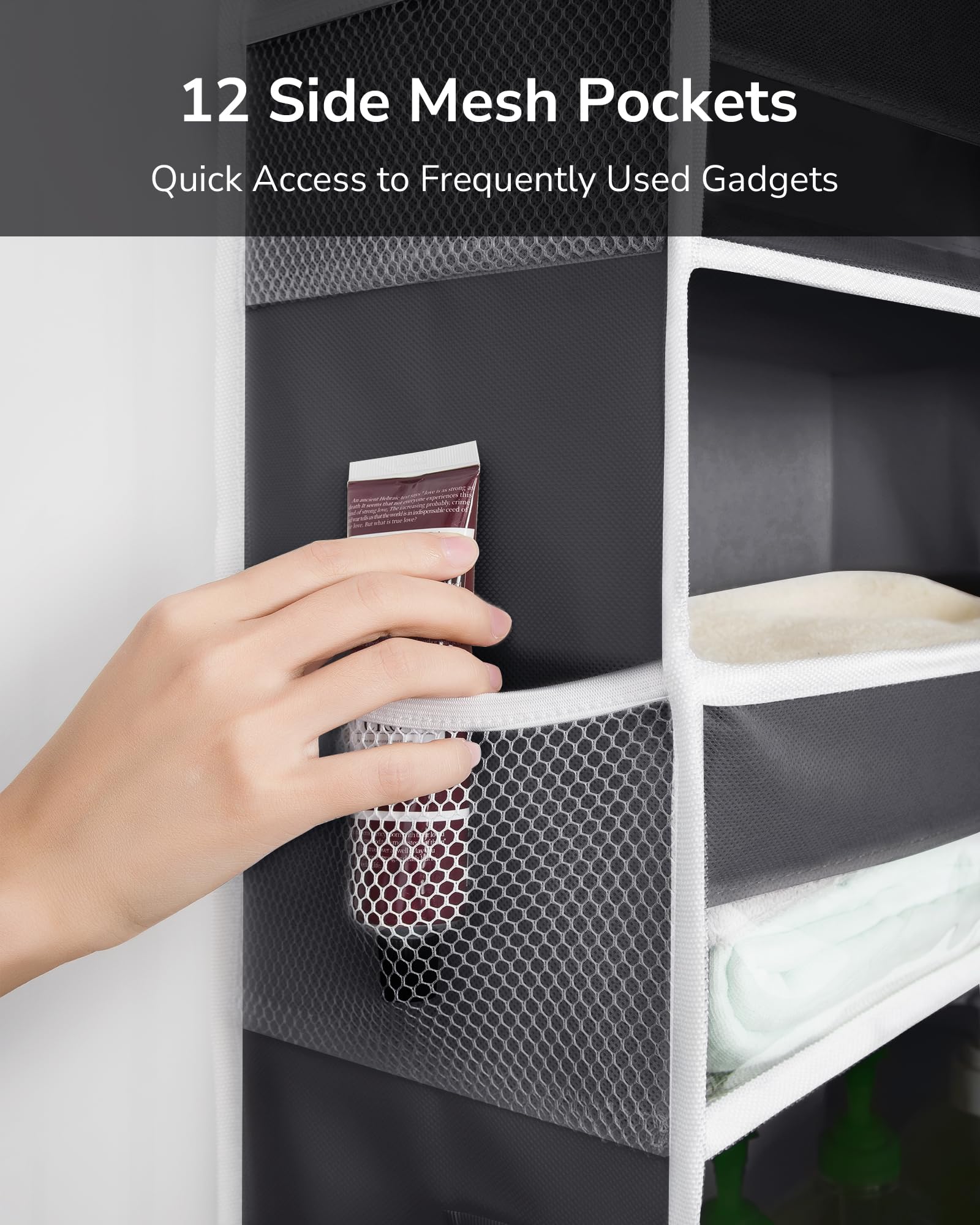 ULG over-the-door organizer reinforced stitching supports heavy storage.