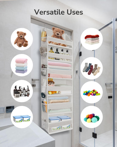 ULG organizer fits bedrooms, bathrooms, pantries, and dorms for versatile storage.