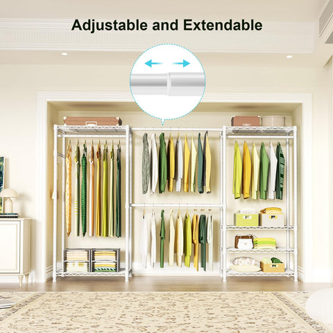 Ulif E1 four hanger rods keep suits and dresses neatly organized