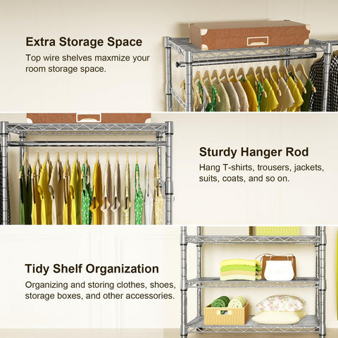 Ulif E1 middle rod adjustable enables tall items to hang without crowding.