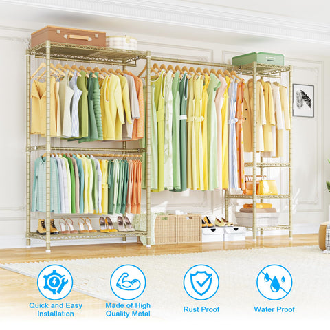 Ulif E10 adjustable shelves provide versatile storage for long garments and accessories.