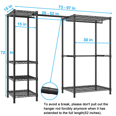 Ulif E10 adjustable shelves help organize coats, shirts, and accessories efficiently.