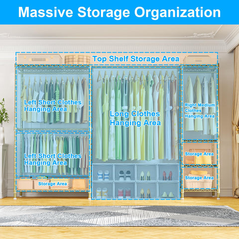 Ulif E10 stretchable hanger rod demonstrates width adjustability for flexible closet spacing.