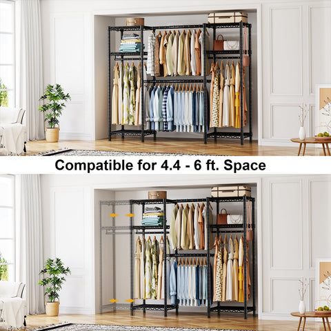 Ulif E7 garment rack adjustable middle rod for long garments