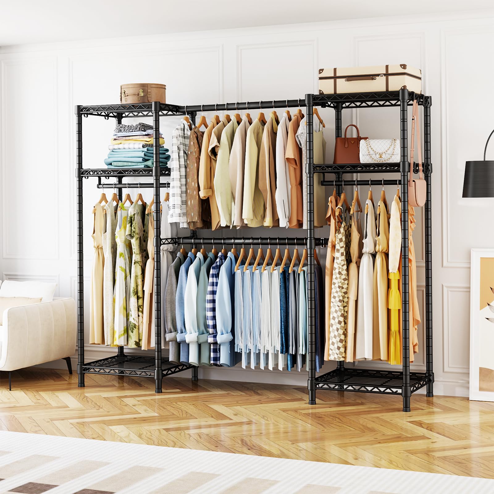 Ulif E7 garment rack anti-tip setup improving stability