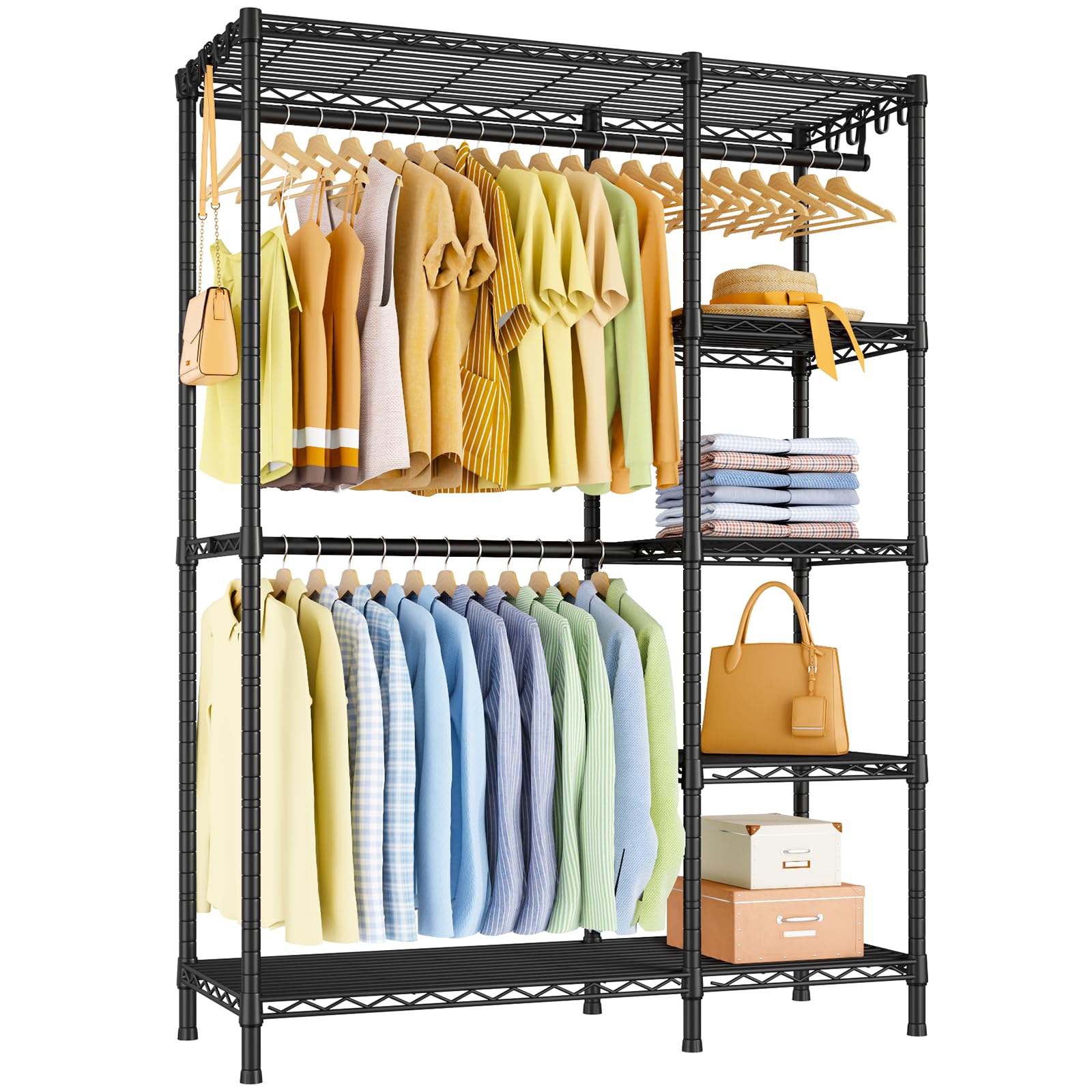 Ulif F2 full-height clothes rack with tall hanging space for a large wardrobe.