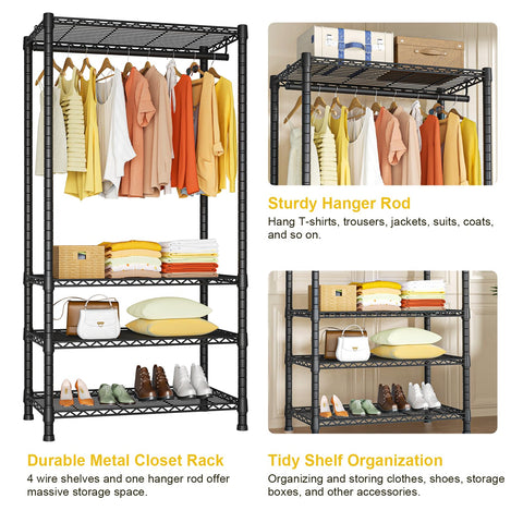 Ulif H2 heavy-duty clothes rack leveling feet for stability on uneven floors.