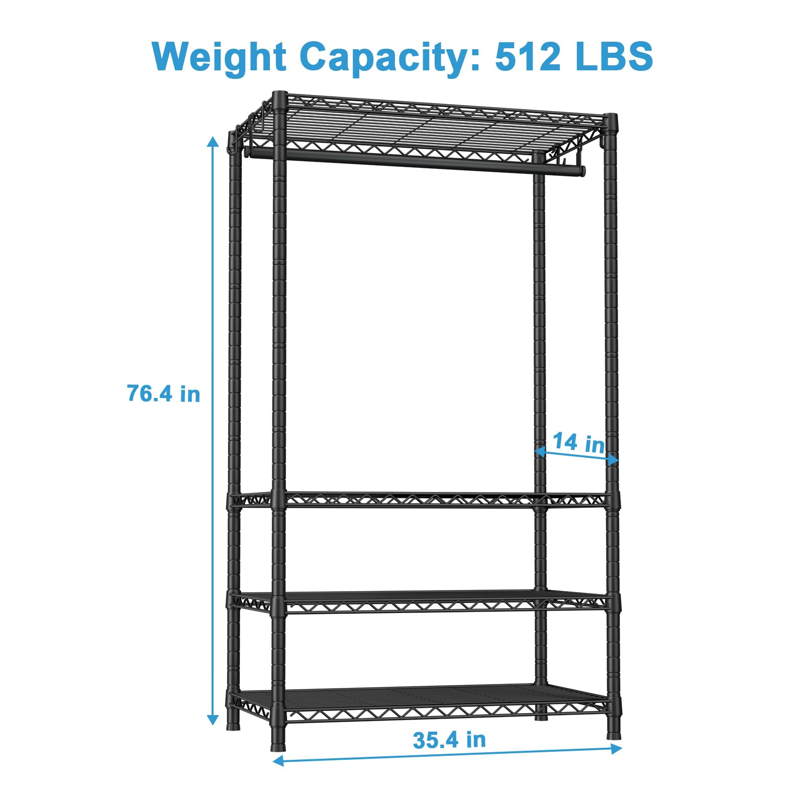 Ulif H4 four-tier design maximizing wardrobe space