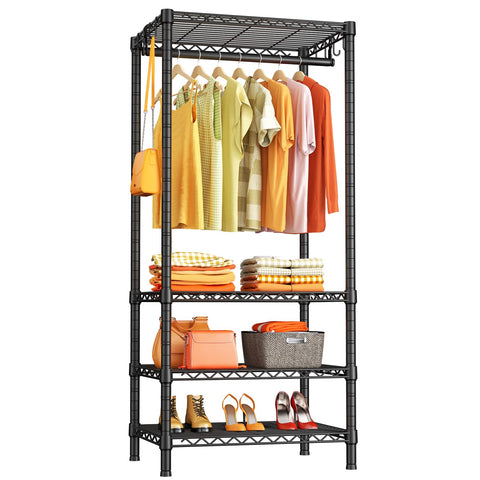 Ulif H4 mini closet assembly showing a sturdy carbon steel frame for durable storage.