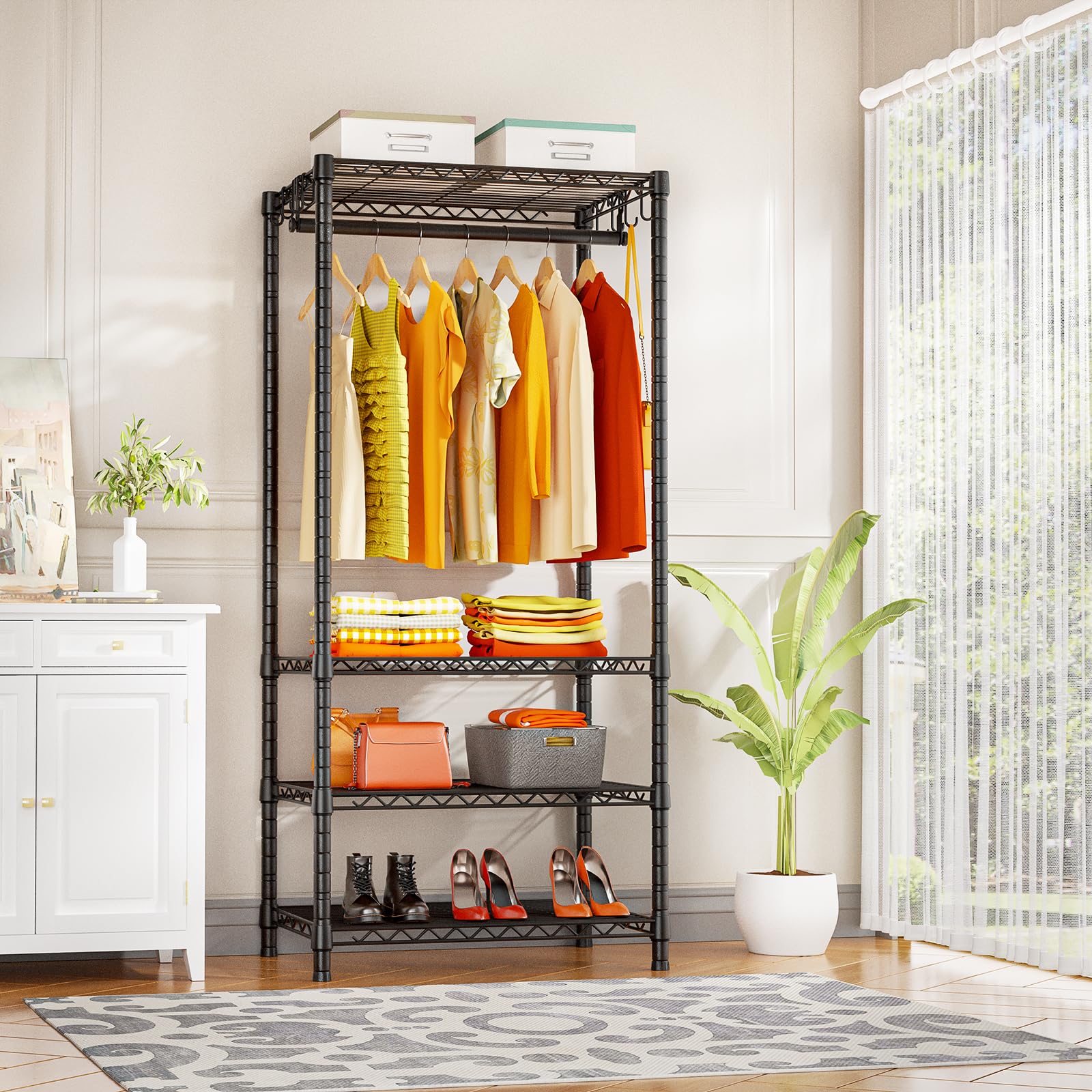 Close-up of the Ulif H4 mini closet frame highlighting robust joints for long-lasting support.