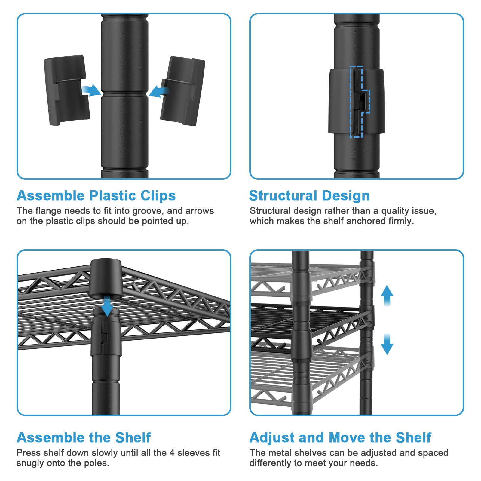 Ulif H4 mini closet stability features including leveling feet and anti-tip design.