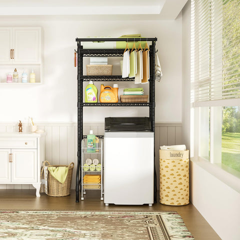Adjustable shelves and leveling feet help on uneven floors.