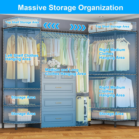 ULIFHOME E10L expandable hanger rod boosts flexible hanging space