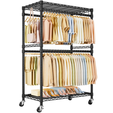 ULIFHOME P4 Plus front view shows sturdy frame and ample hanging space for bulkier outfits