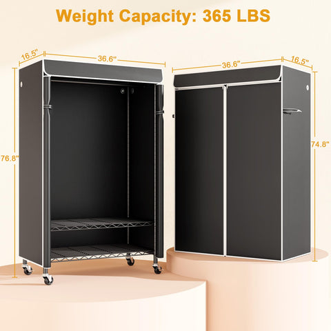 ULIFHOME P6C adjustable shelves optimize space for clothes and shoes