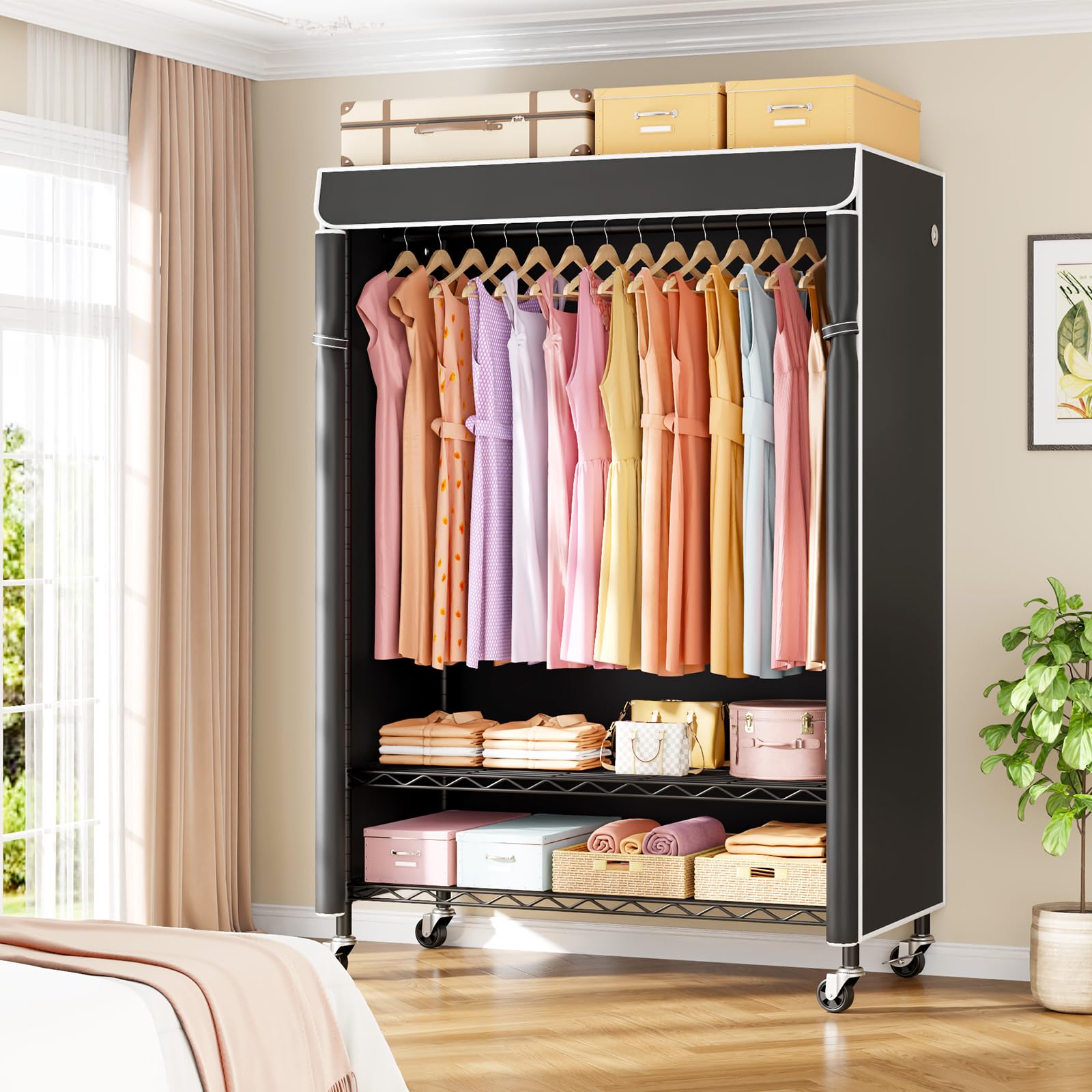 ULIFHOME P6C Plus dustproof cover protecting clothes from dust and moisture.