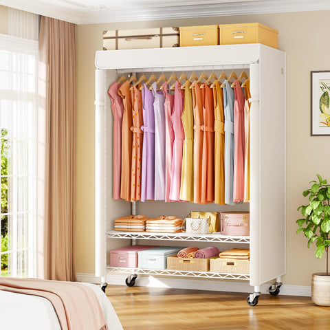 ULIFHOME P6C Plus dustproof cover protecting garments between uses.