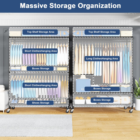 ULIFHOME P8C Max zippered dustproof cover protects clothes.