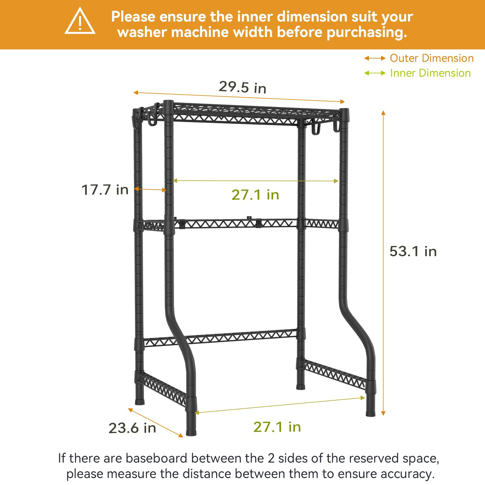 ULIFHOME U16 22mm-diameter poles ensure stability and longevity