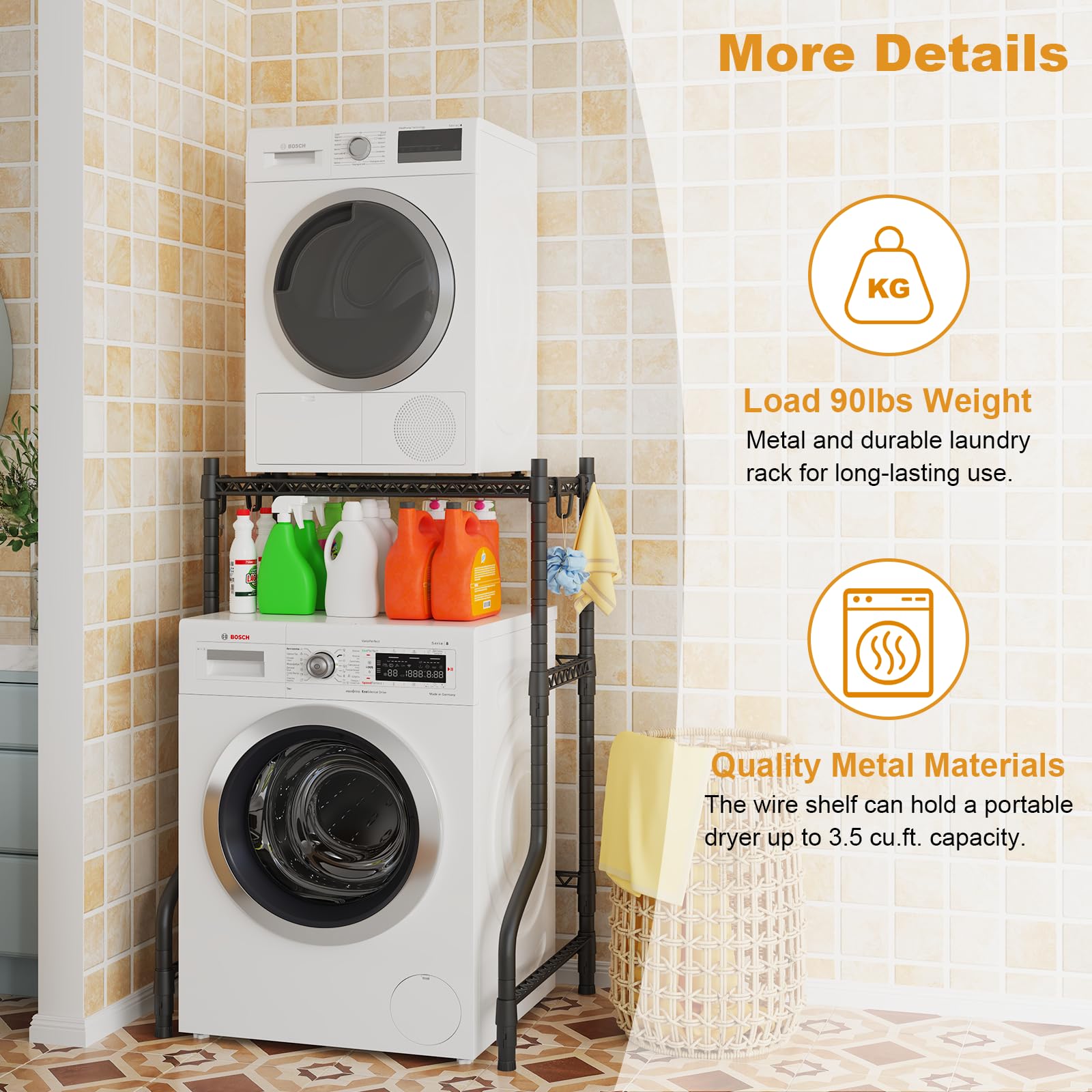 ULIFHOME U16 adjustable-height rack adapts to uneven floors
