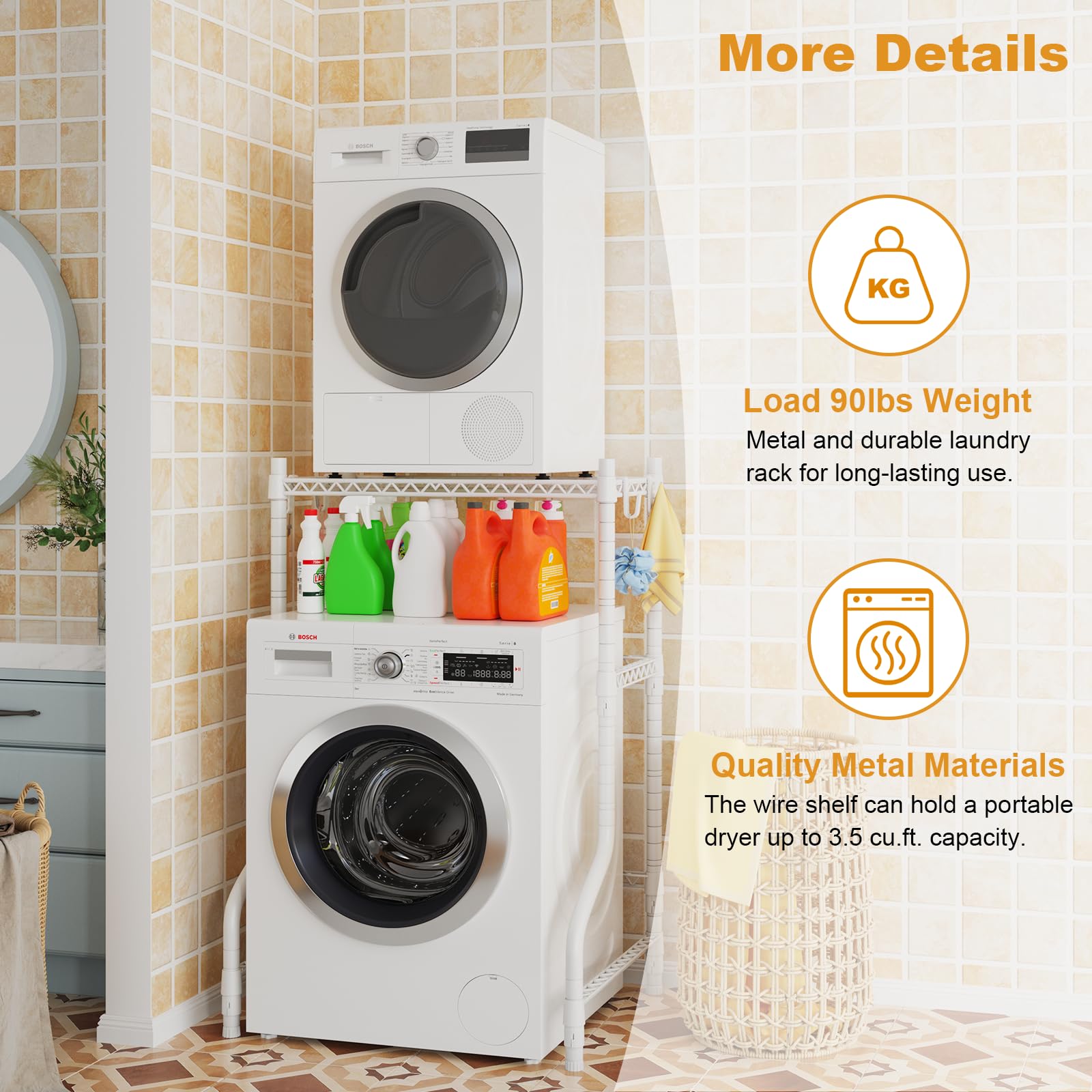 ULIFHOME U16 adjustable height design fits different machines.