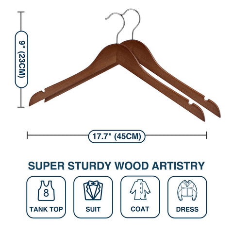 Ulimart-schima-superba-wood-hanger offers durable support for daily wear.