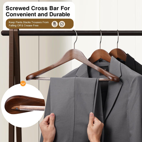 Ulimart walnut hanger with 360° swivel hook for easy access