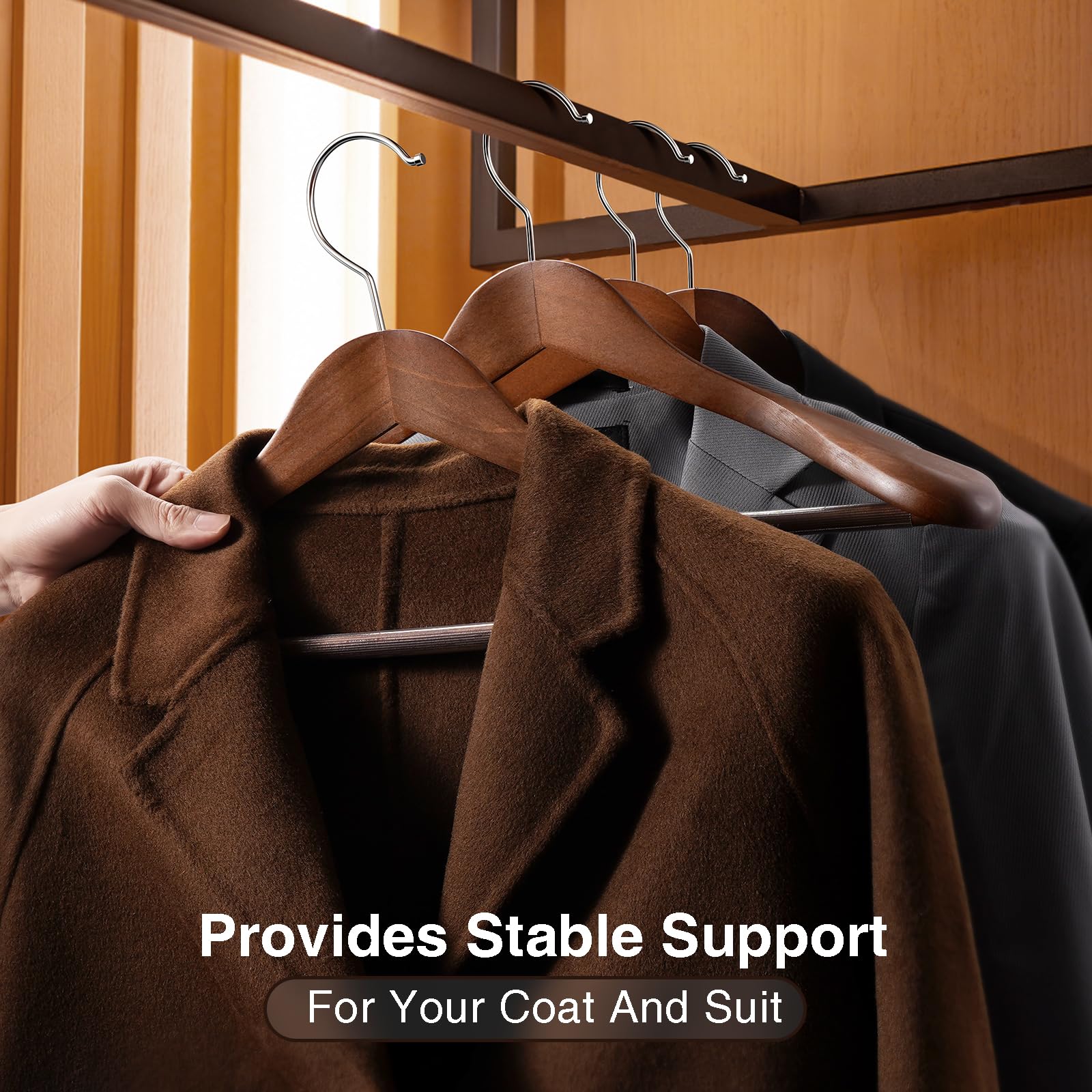Ulimart walnut hanger finished with non-toxic coating for safe use