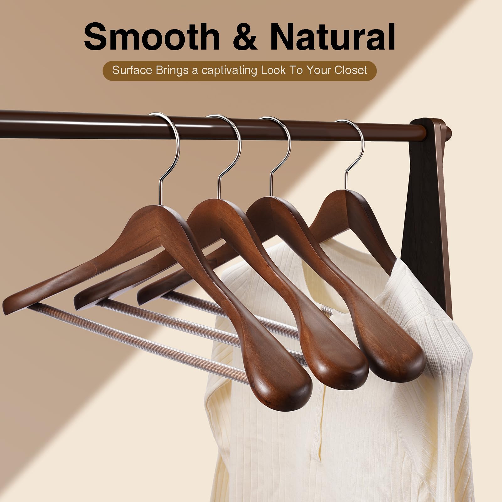 Ulimart walnut hanger screw-reinforced bar provides strong support