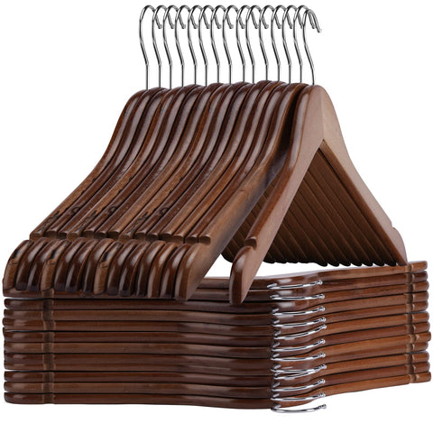 Ulimart wooden-hangers-20-pack keeps shirts, coats, and dresses organized.
