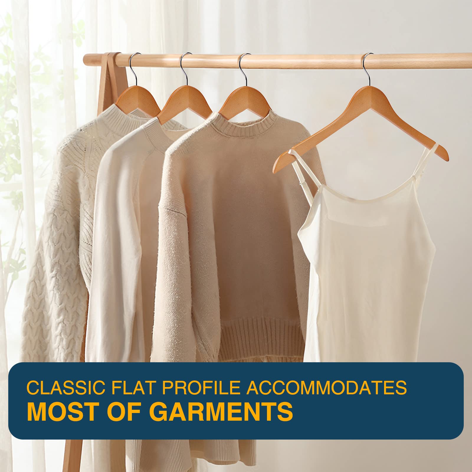 Ulimart 360-degree hook design keeps hangers secure in any closet.